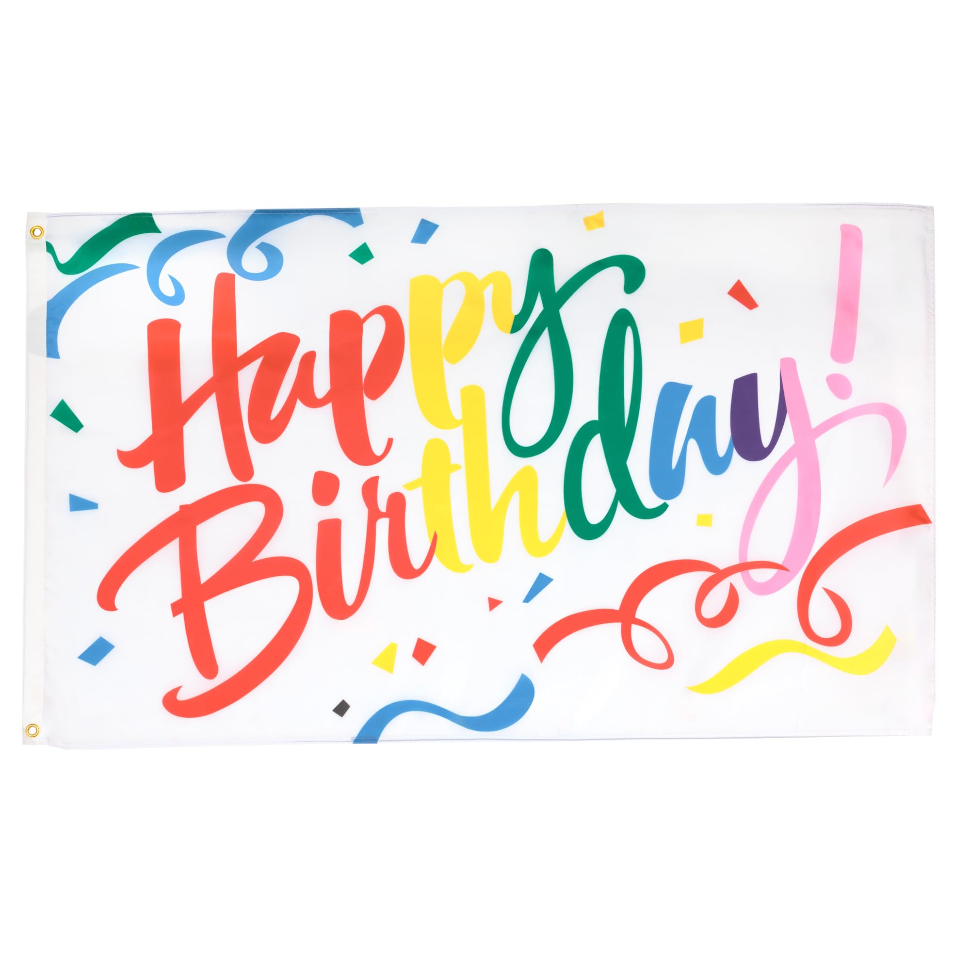 AZ FLAG - Happy Birthday Colors Flag - 2x3 Ft - 100D Polyester Best Wishes Banner with Two Metal Grommets - Fade Resistant - Vivid Colors - 2' x 3' Feet - 90x60 Cm