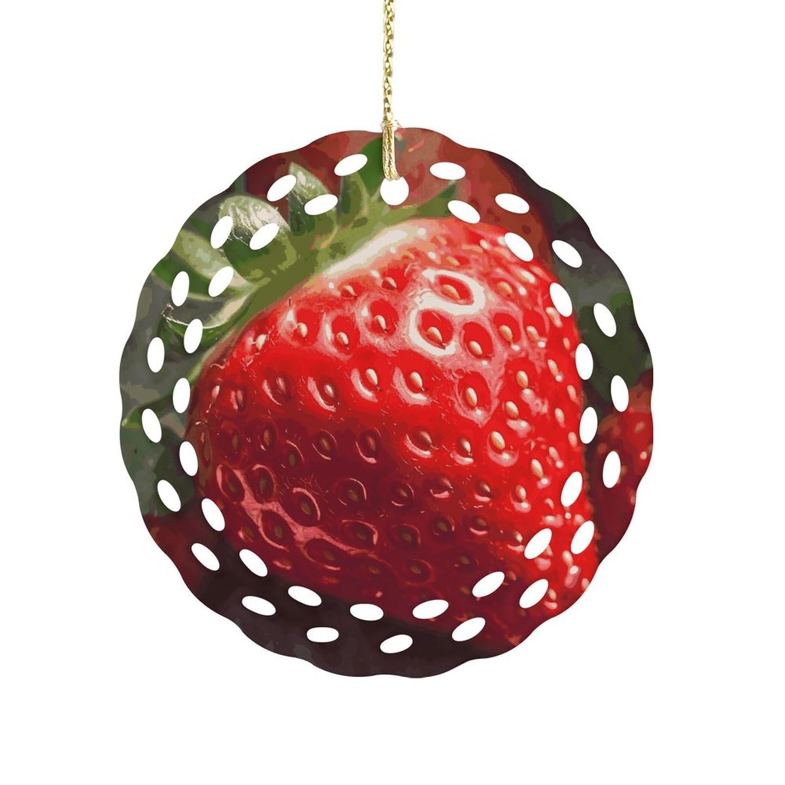 Wsoihfec Style Strawberry2hanging Ornaments For Tree- Christmas Ornaments,Home Decor | Housewarming Gifts,Ceramic Keepsake For Family, Friends