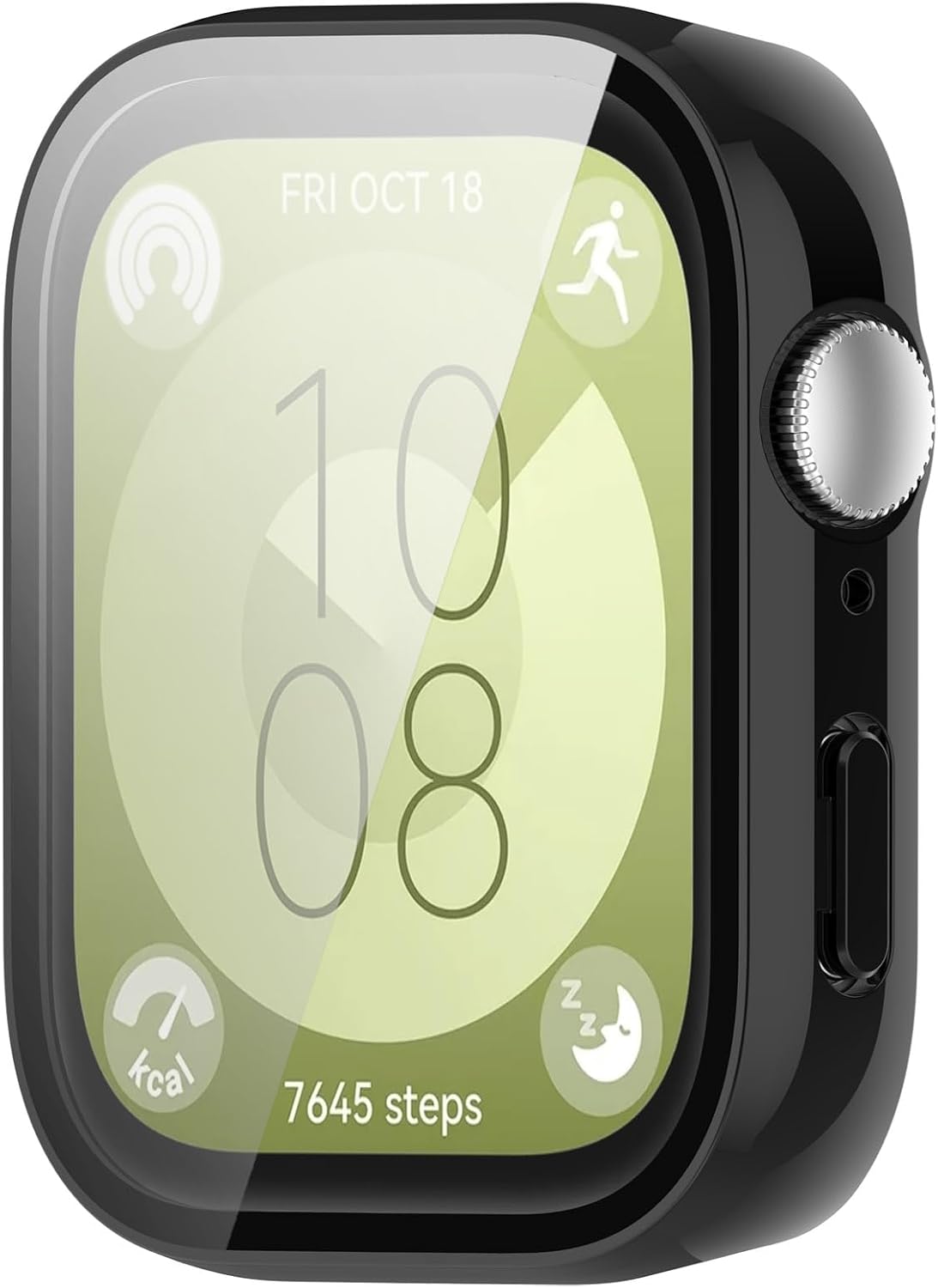 Compatible with Huawei Watch Fit 3 Case Hard PC Case with Tempered Glass Smartwatch Screen Protectors Full Protective Cover for Huawei Watch Fit 3 (8-Colors)