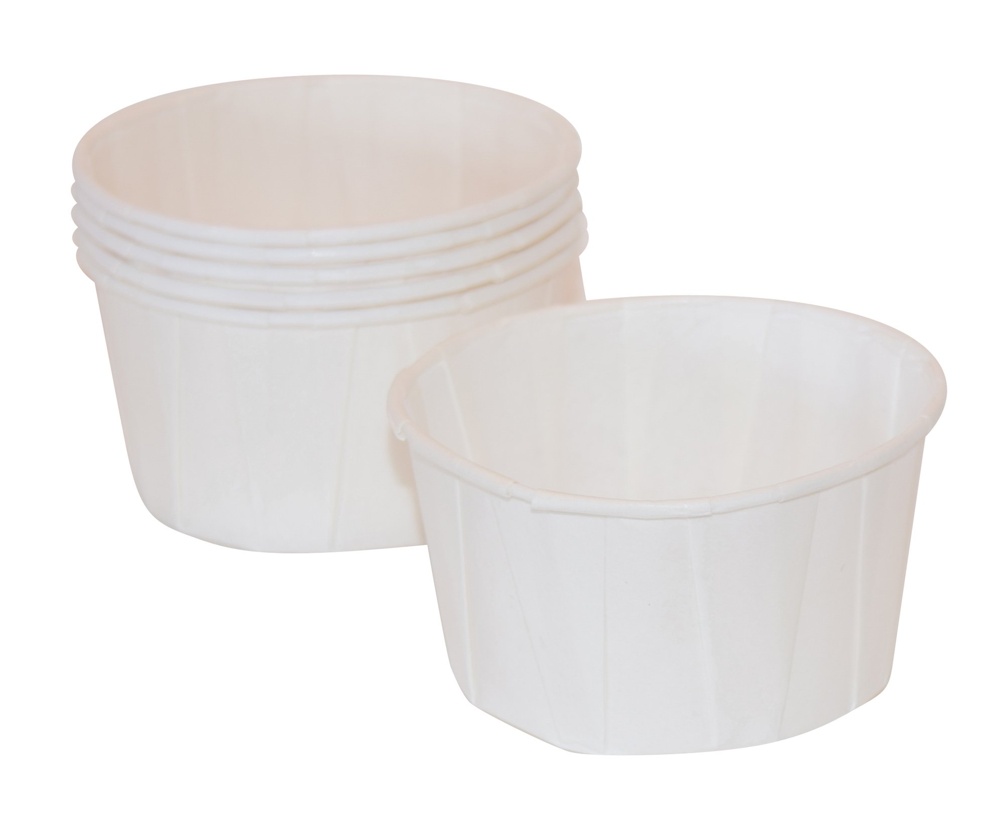 JA Kitchens 4 oz Paper Souffle Portion Cups, Small Containers, Value Set of 500