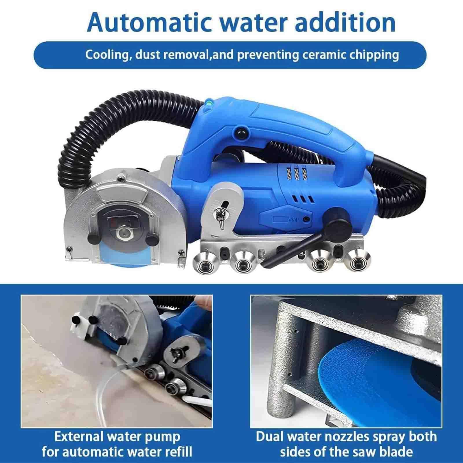Herramienta Quitar Lechada Azulejos,Limpiador Juntas Potente,1200W 9000RPM Rebote Automático,Abrir Juntas Limpiar Huecos,Hogar Proyectos Bricolaje Renovación 2*sawblade