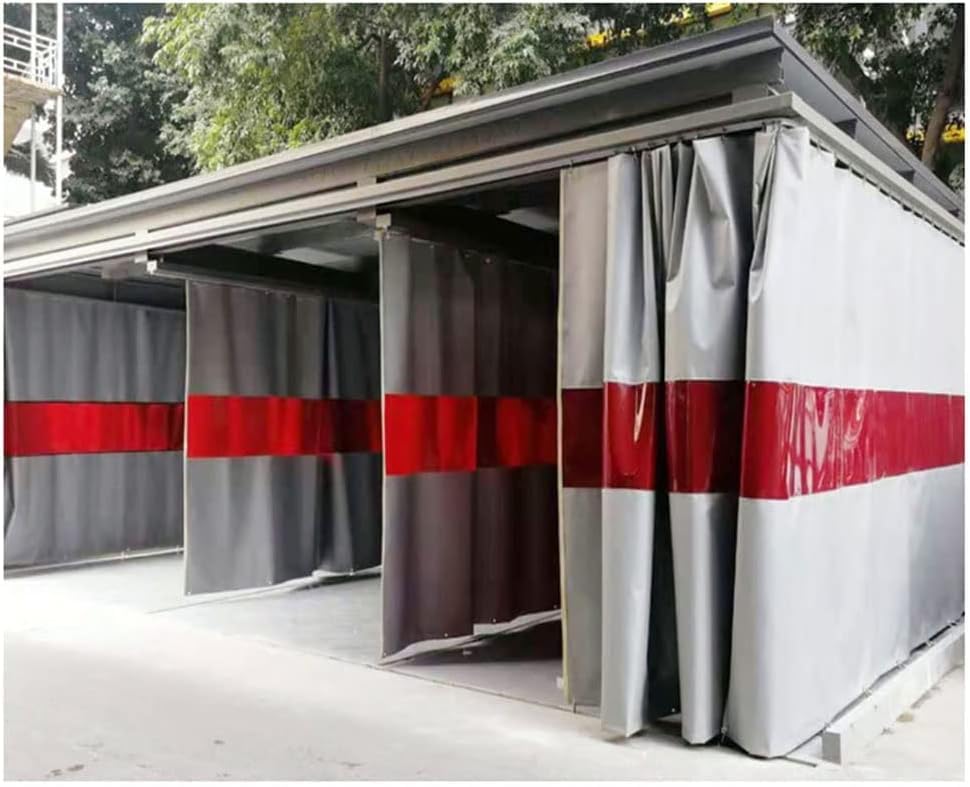 Generisch UV-beständige Schweißbarriere, silikonbeschichtete Schweißdecken mit roten Sichtfenstern, Hochleistungs-Schweißschutzmatten für Industrie, Werkstatt und Schneidemaschinen (4,5 x 2,5 m)