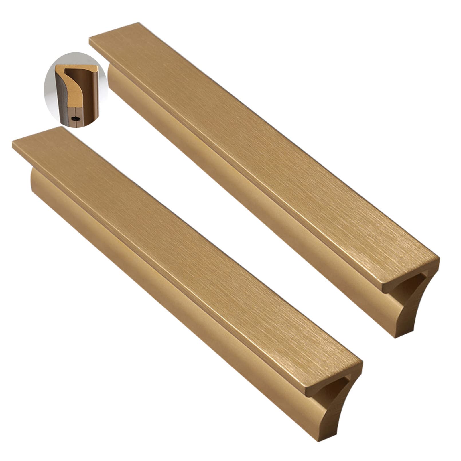 Yueshen888 B 2Pcs Cabinet Pulls Aluminum Alloy Drawer Handles 7-Shaped Kitchen Knobs,Cupboard Knockers Edroom Kno Knobber For Dresser Wardrobe Chest Of Drawers,Furniture Cabinet Hardware (Length 1000Mm,)