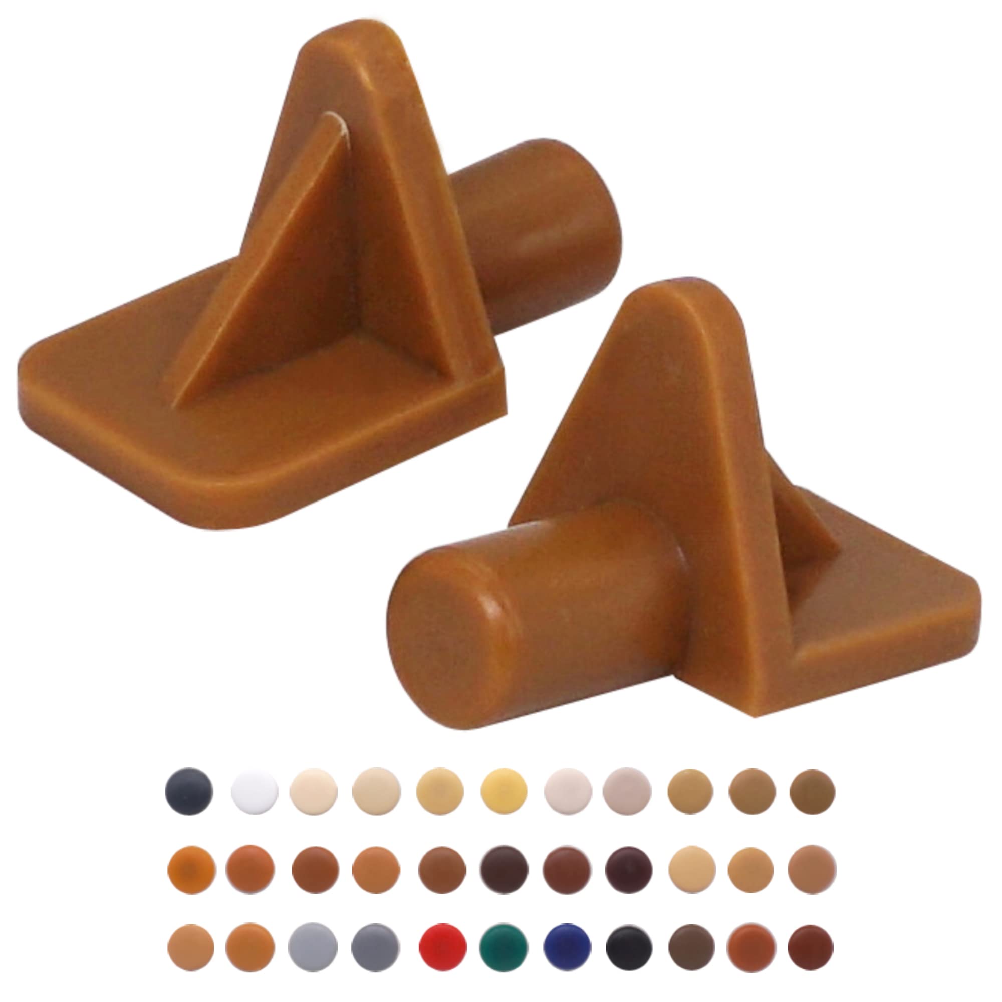 Skir'co Brown (S10) (50 Pcs) Shelf Support Pegs 5 Mm, Plastic Shelf Support Pins, Shelf Brackets (50,