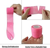 Vista 137 de Baisunt Paquete de 6 vendajes cohesivos de 1 pulgada, cinta autoadhesiva autoadhesiva autoadhesiva transpirable para muñeca, tobillo, deportes