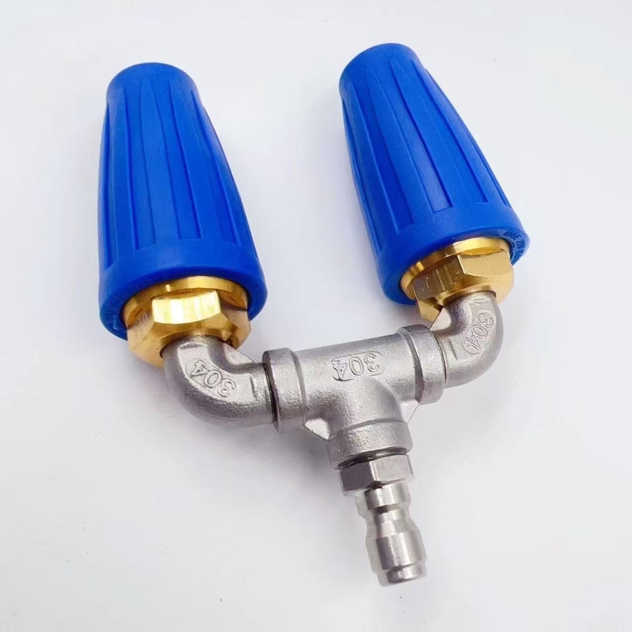 High-Pressure Cleaning Nozzles - Brass Material, 1/4 Inch Quick Connector, 4000 PSI, 1/2/3/4 Nozzle Set(Blue,2. Nozzle)