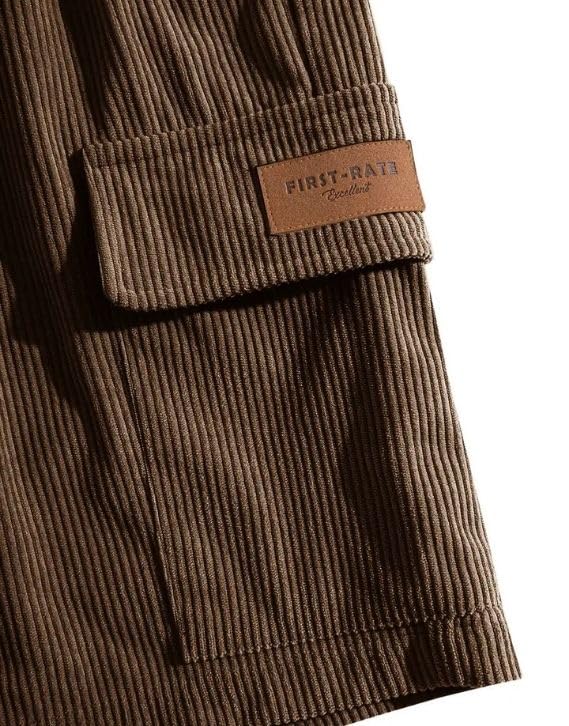 Image of Samfor Shorts for Men || Authentics Classic Men's Ribbed Polycotton Relaxed Fit Cargo Stretch Shorts || Lightweight & Quick Dry || Men Shorts Casual ||Shorts Pant for Men