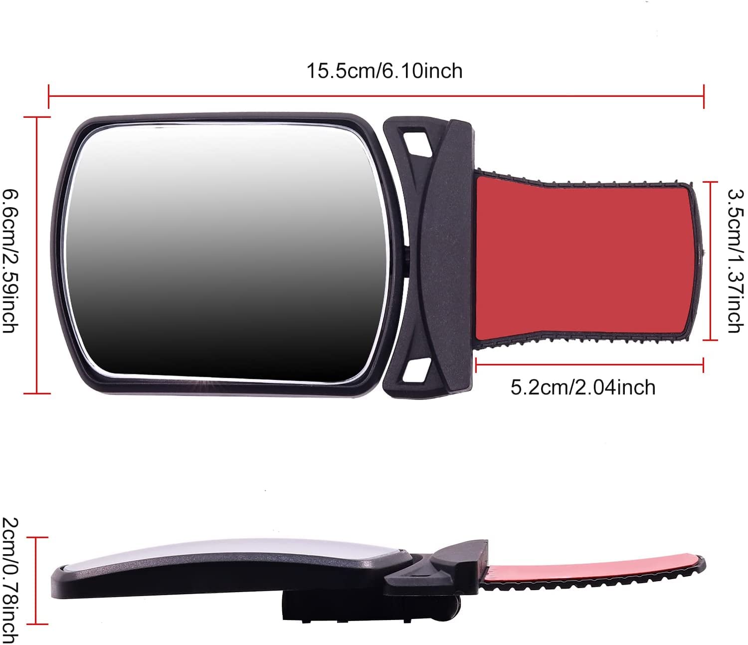 1PC Specchietto Retrovisore per Auto,Universale Bambino Vista Posteriore Specchio Regolabile a 360° Autoadesiva Specchietto per Osservazione per Seggiolino Auto