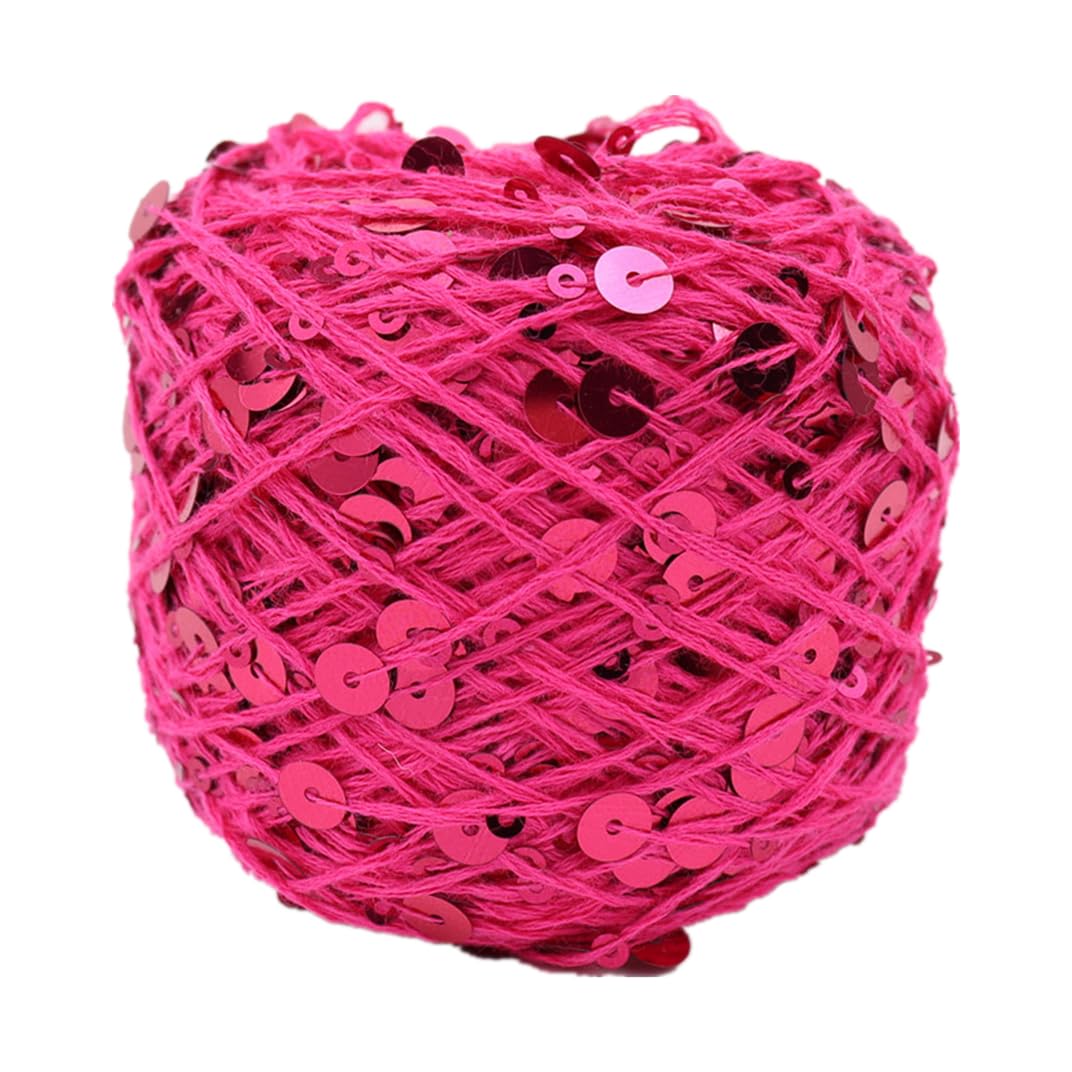 Amazon.com: Shimmering Sequin Cotton Yarn 153yard Sparkling Thread
