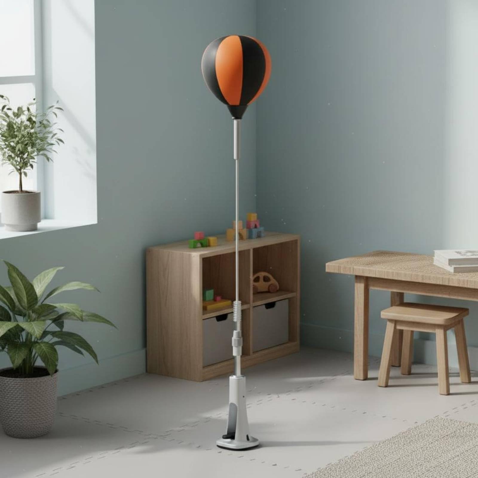Training Punching Ball Bersaglio da Pallone da Allenamento Sacco Reattivo Attrezzatura da Fitness con Struttura Compatta E Base Zavorrata Adatto per