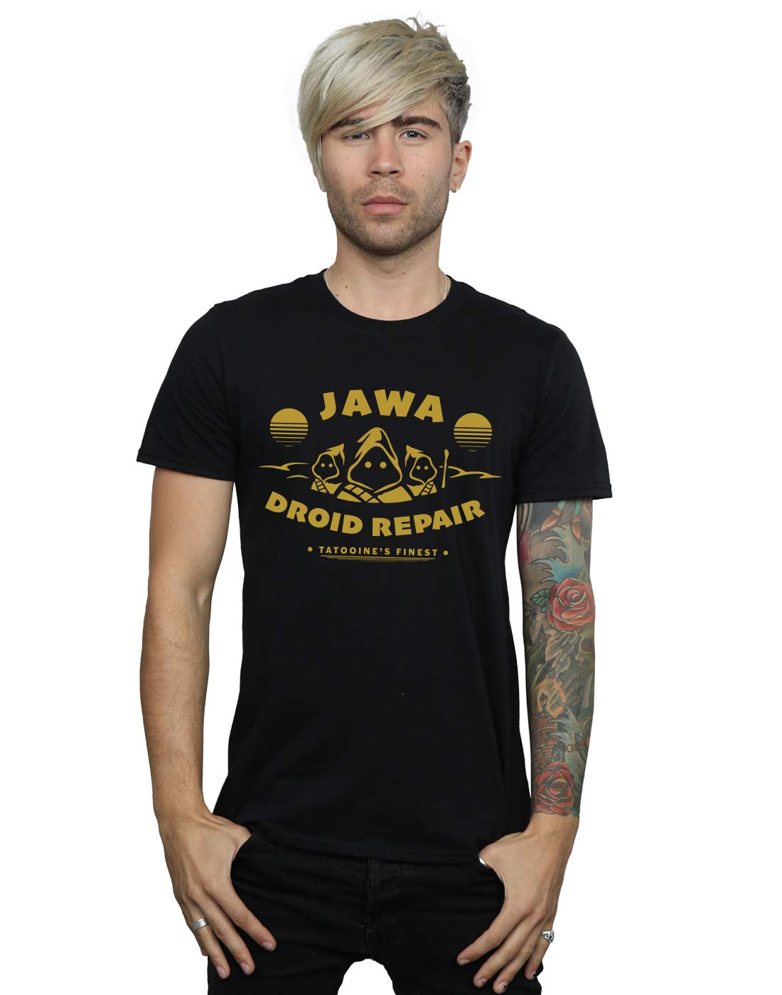 Star Wars Men's Jawa Droid Repair T-Shirt Black Large