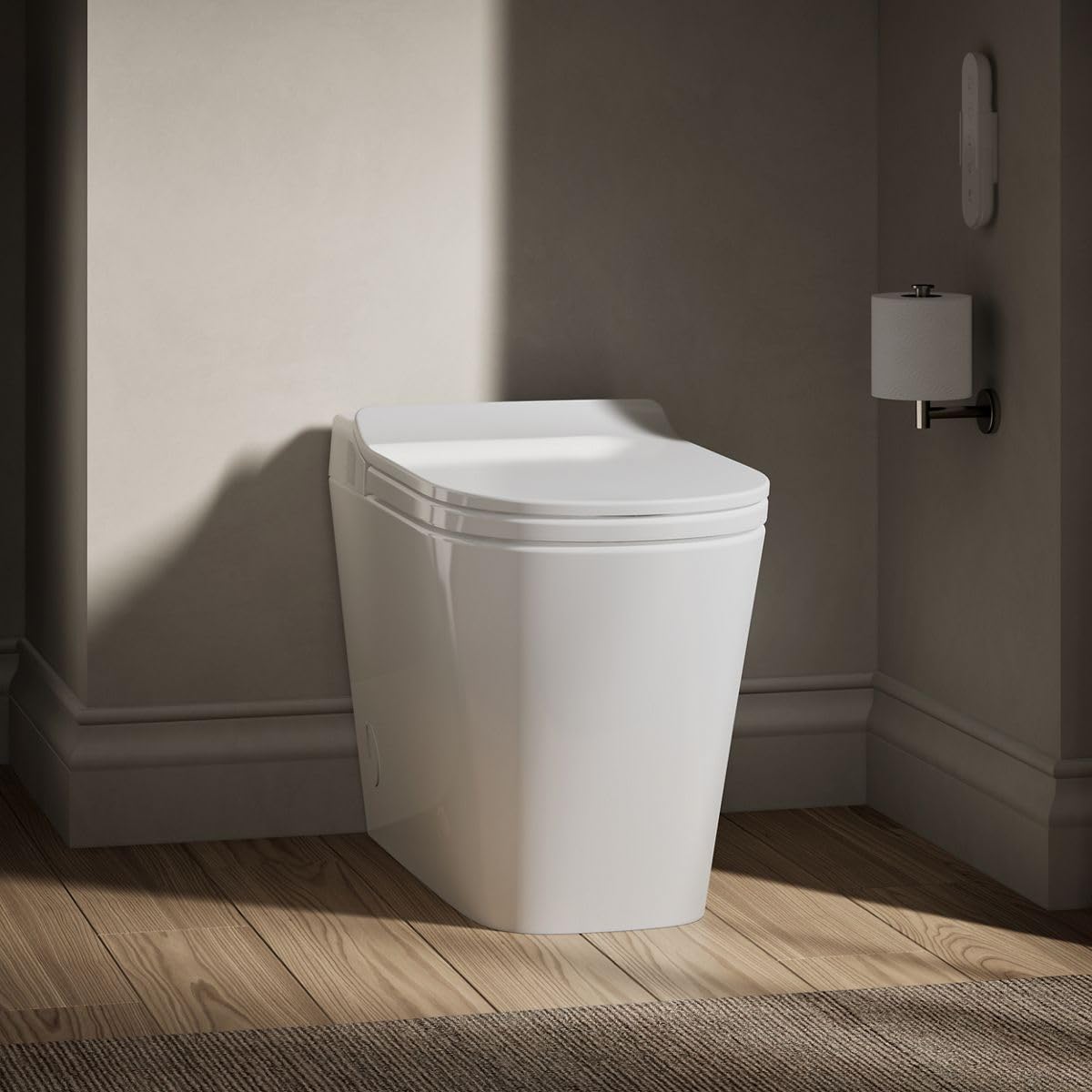 Kohler Doble capa de una pieza extendida inodoro delgado salpicaduras