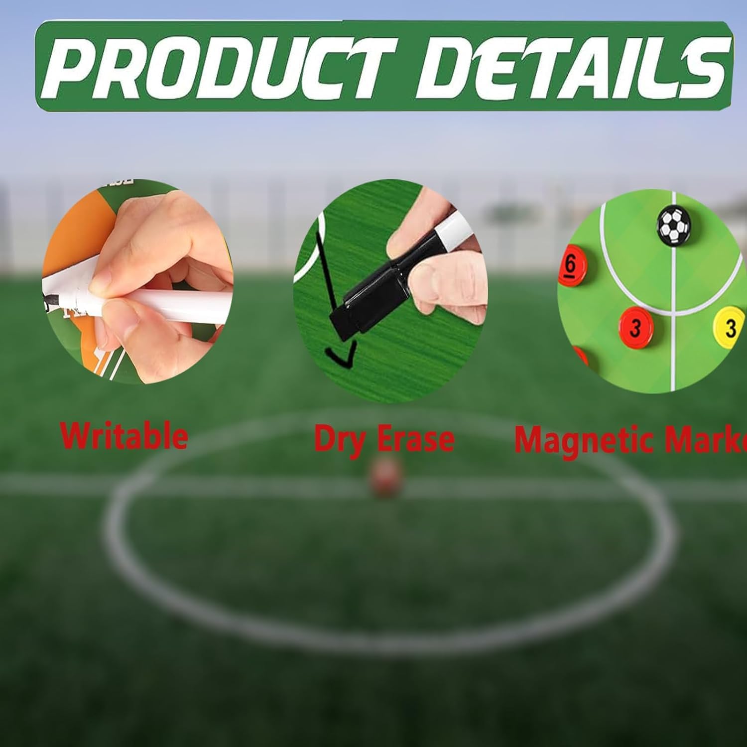 Misamo Magnetic Soccer Clipboard per Allenatore, per Tecniche di Strategia e Schemi di Gioco