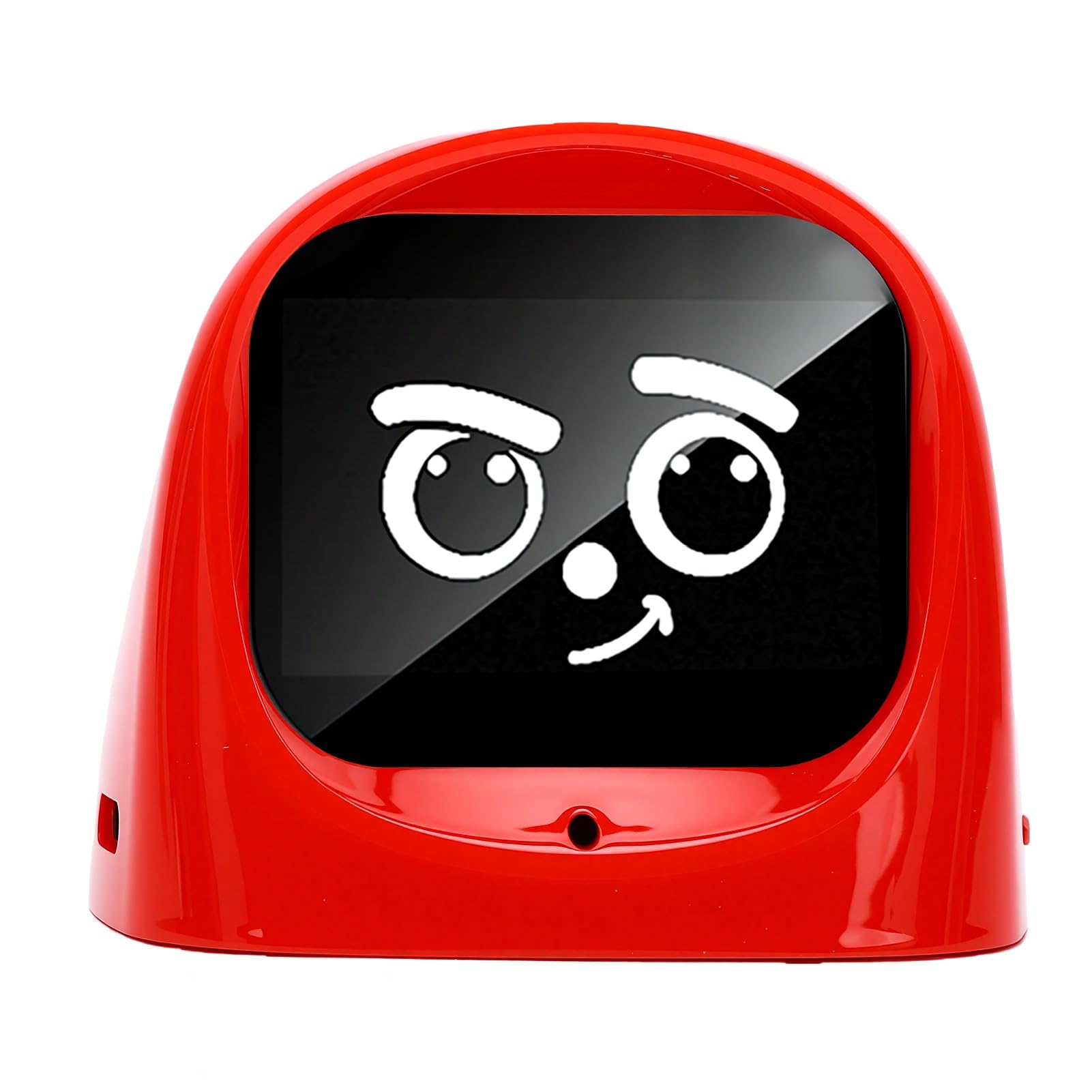 AI Desk Robot Companion with Emotion Recognition, Interactive Talking Knowledge Partner, Gyroscope Motion Response, Magnetic Base Easy Install, Speaker (Red)
