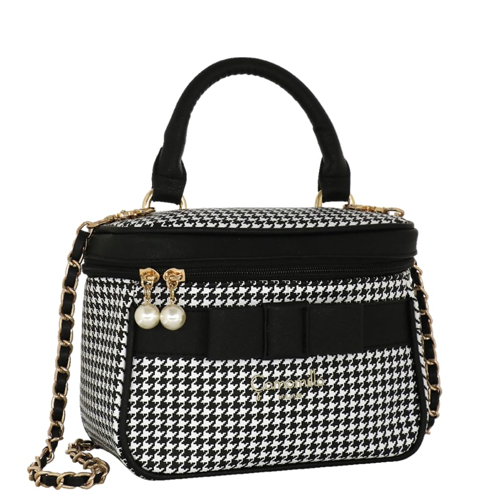 Camomilla Milano Beauty Case Donna, Bauletto Trucchi, Similpelle, Collezione Poulette, Colore Nero