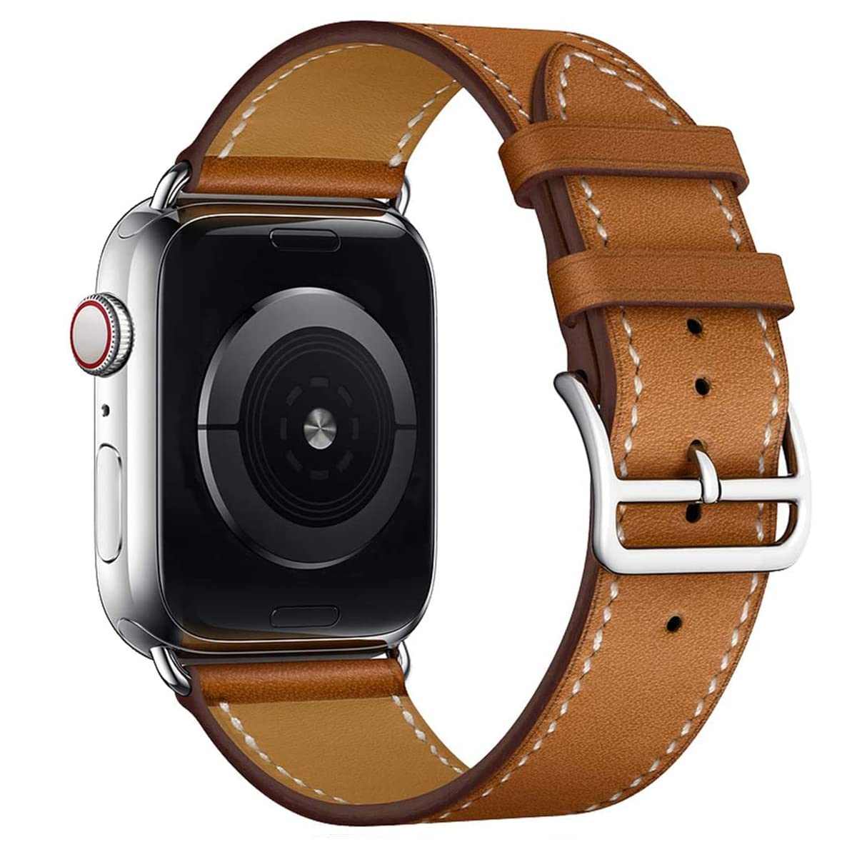 Lederarmband Für Apple Watch – Echtes Rindsleder, Butterfly-Schnalle, Mehrere Größen, Viele Farben
