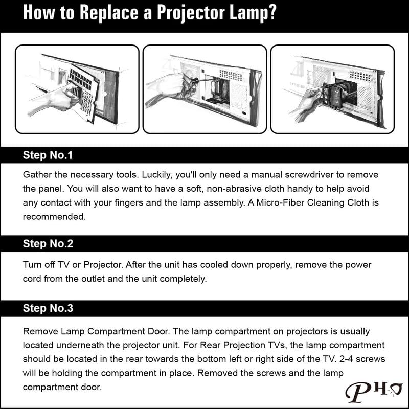 Lampe De Projecteur Pour 3M X64 X66 | Remplacement Ampoule Avec Boîtier | Économique & Longue Durée - 9