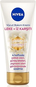 NIVEA Luminous630 Leke ve İz Karşıtı Vücut Bakım Kremi 200ml, Çatlak ve Güneş Lekesi İyileştirici, 48 Saat Nemlendirici