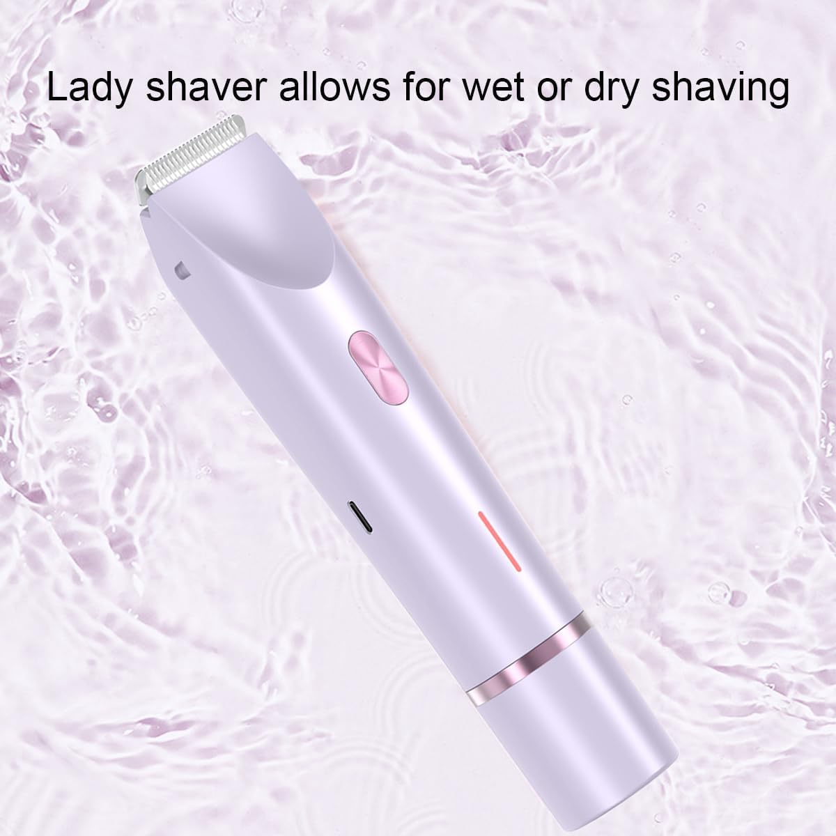 2 in 1 Bikini Trimmer for Women, Rechargeable Electric Razors for Women, Wet/Dry Use Lady Electric Shaver for Bikini Face Lip Underarm Legs Pubic Hair - Image 5