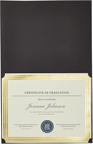 Miniatura 4 de Paquete de 12 soportes para certificados de premio, titulares de certificados a granel para graduación, diploma, apreciación de empleados,