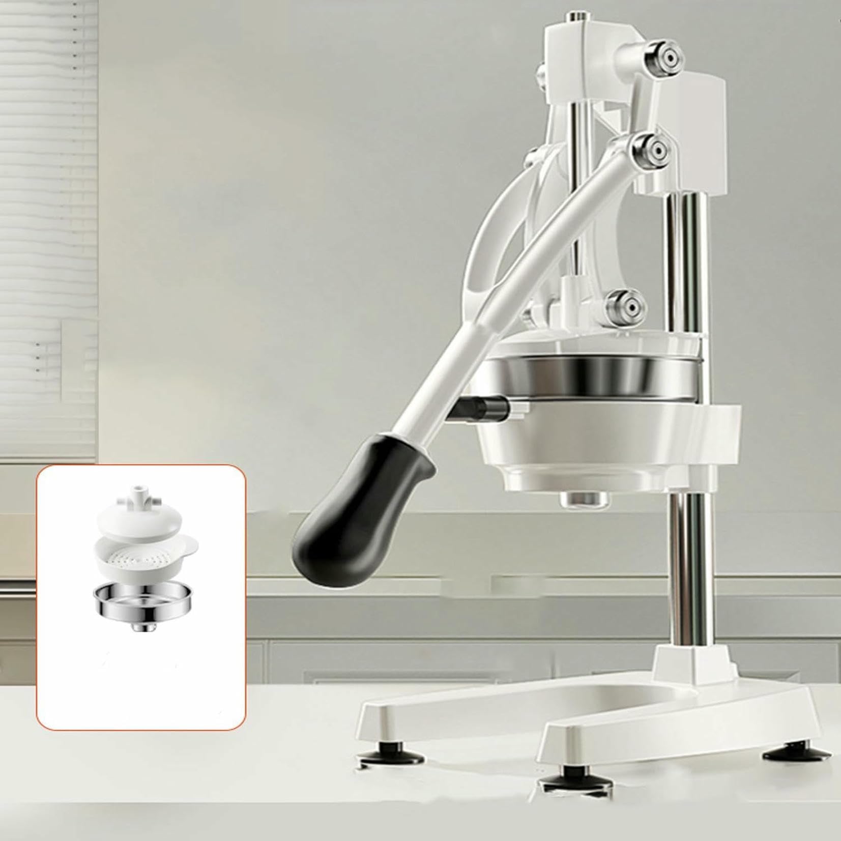 Hochleistungs -Gusseisen -Orangensaft - Einfacher Sauberer Professioneller Zitrussaft - Langlebiger Edelstahl -Zitronensaft -Juicer - Robust