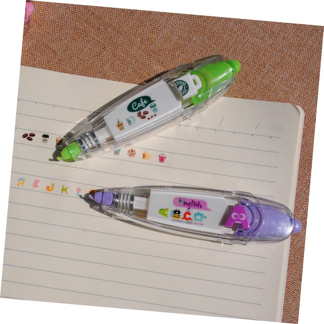3 Set Di Nastri Decorativi Set Di Cancelleria Nastro Adesivo Penna Per Scrapbooking Diario Lettere Scuola Ufficio 4 Forme Carine 4 Pezzi * 3