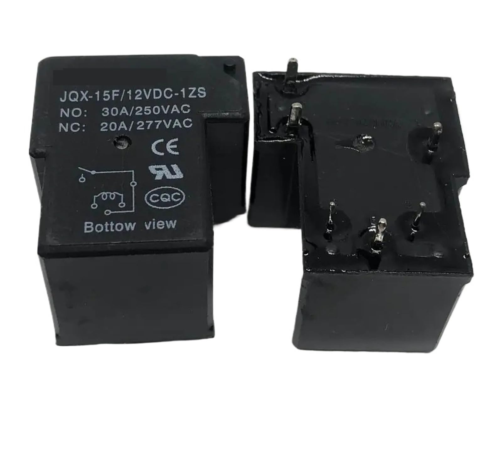 Relais JQX-15F 12V 24V CC 6 broches pour circuit imprimé