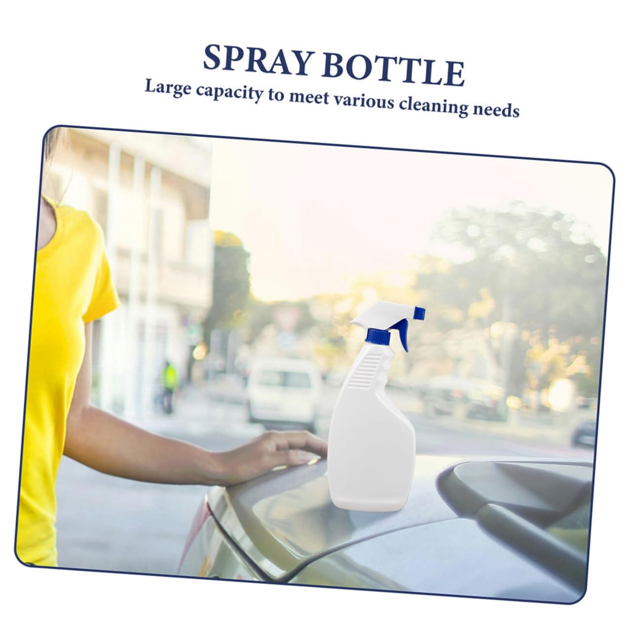 MAGICLULU Spray de Plástico Blanco de 500ml Paquete de 8 Botellas Diseño Ergonómico, Reutilizables para Limpieza para Uso Comercial y Doméstico