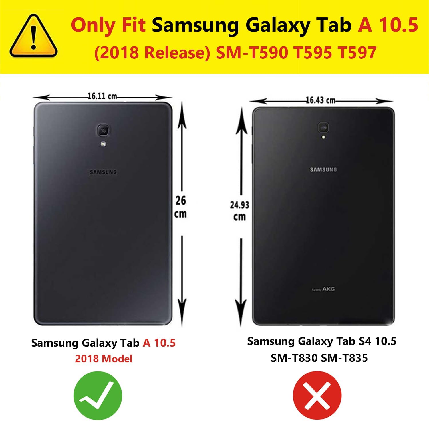 Case for Samsung Galaxy Tab A 10.5 2018 (SM-T590/T595/T597),Portable Heavy Duty Dropproof Protective Cover Case with 360 Rotating Stand,Handle & Shoulder Strap,Stylus Pen (New Purple)