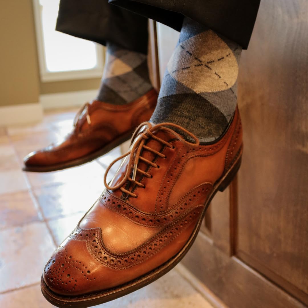 Pierre Henry Over the Calf Socks for Men (9 pairs) | Cotton Over the Calf Dress Socks | Long Socks Stays up - Image 8