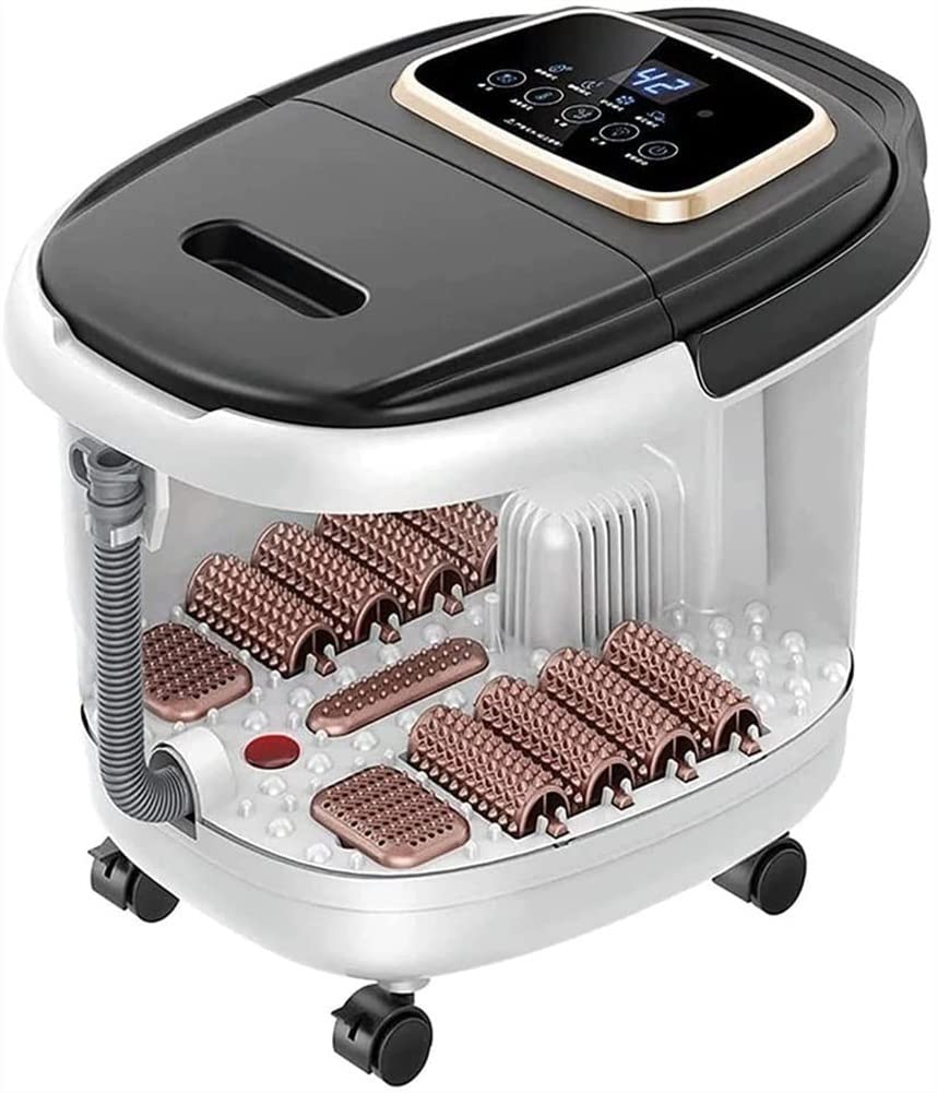 Foot Spa Foot Spa Bath Massager with Heat Bubble Jets Foot Bath Tub with Adjustable Time Temperature for