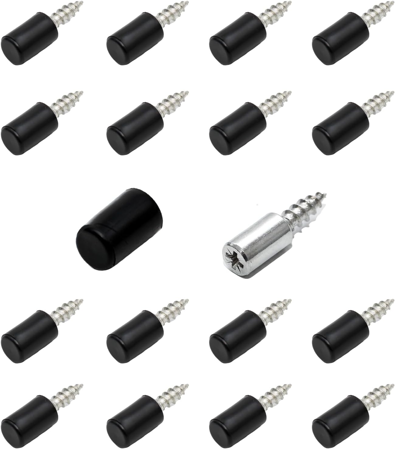 50Pcs Shelf Support Pegs with Anti-Slip Sleeve，Ideal for Shelves, Cabinets, and Bookshelves - Durable and Secure Shelf Pins（Silvery Black）