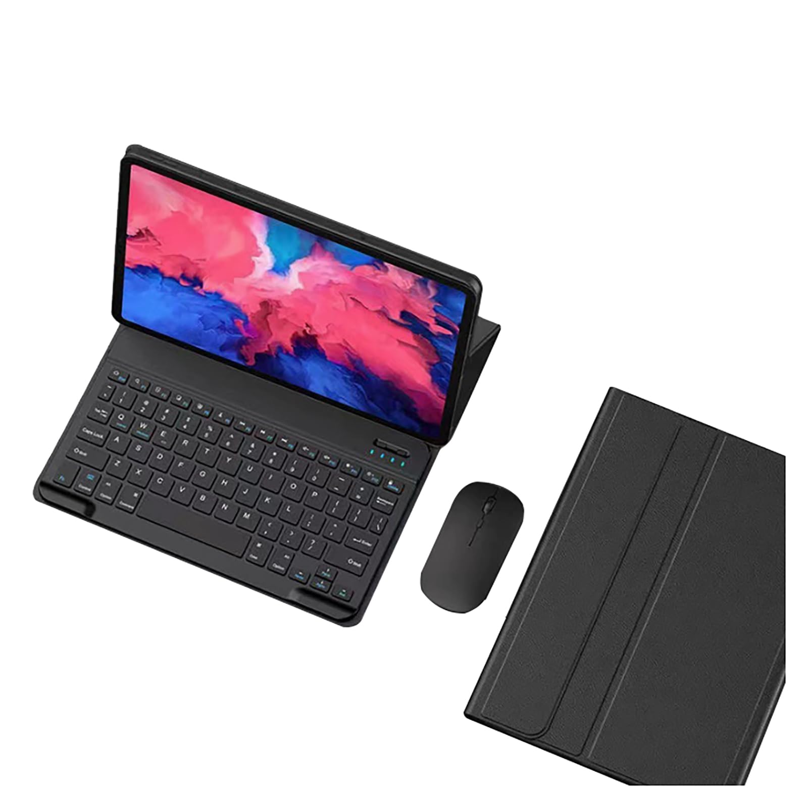 Etui na klawiaturę do Honor Pad 8 30.5 cm, odłączana bezprzewodowa klawiatura Bluetooth, mysz Bluetooth, elegancka czerń