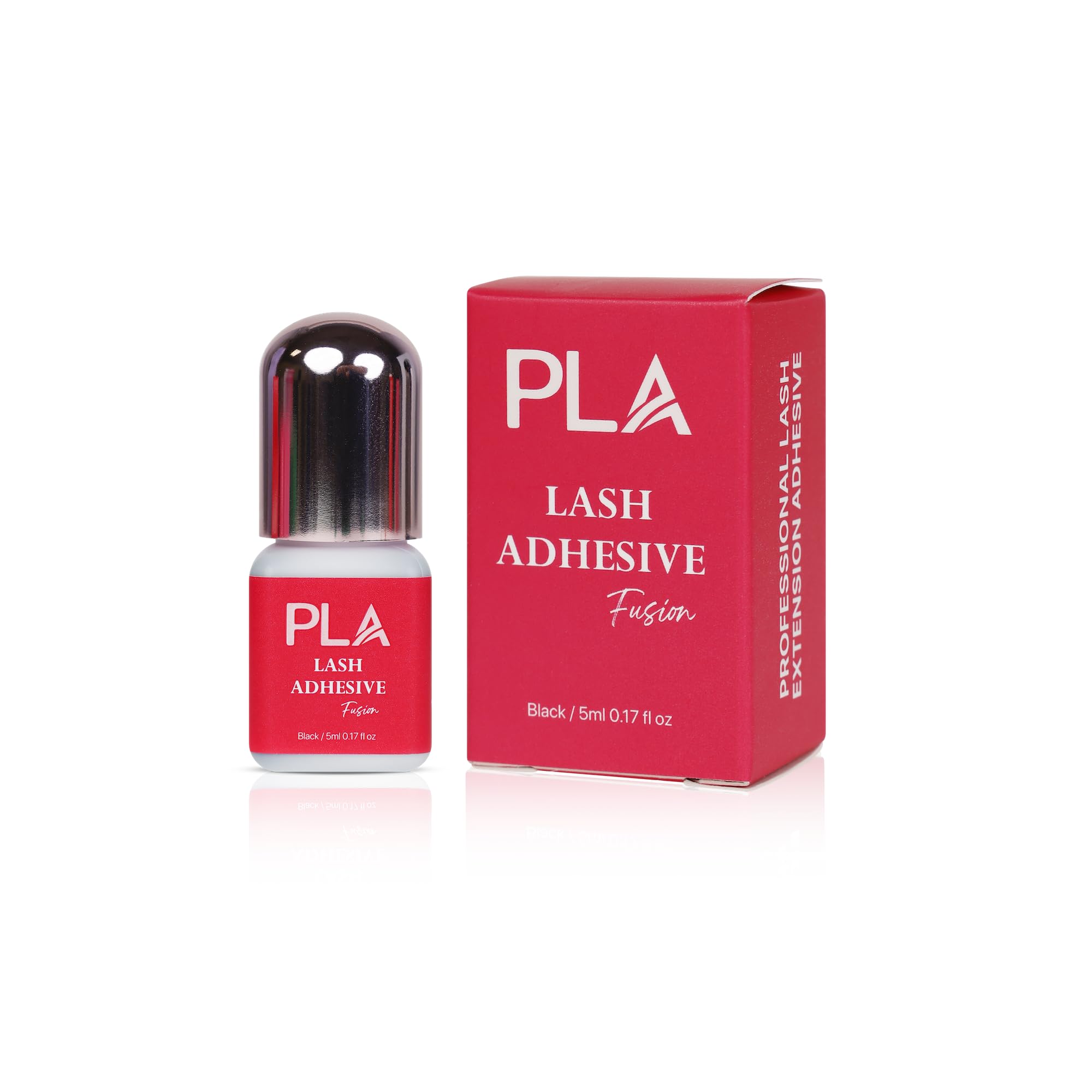 PLA Fusion Lash Extension Glue | 1-2 Sec Drying Professional Eyelash Extension Glue | Waterproof Lash Glue for Eyelash Extensions | 5 Week Retention Eyelash Glue | Black Lash Glue | 5ml Lash Adhesive