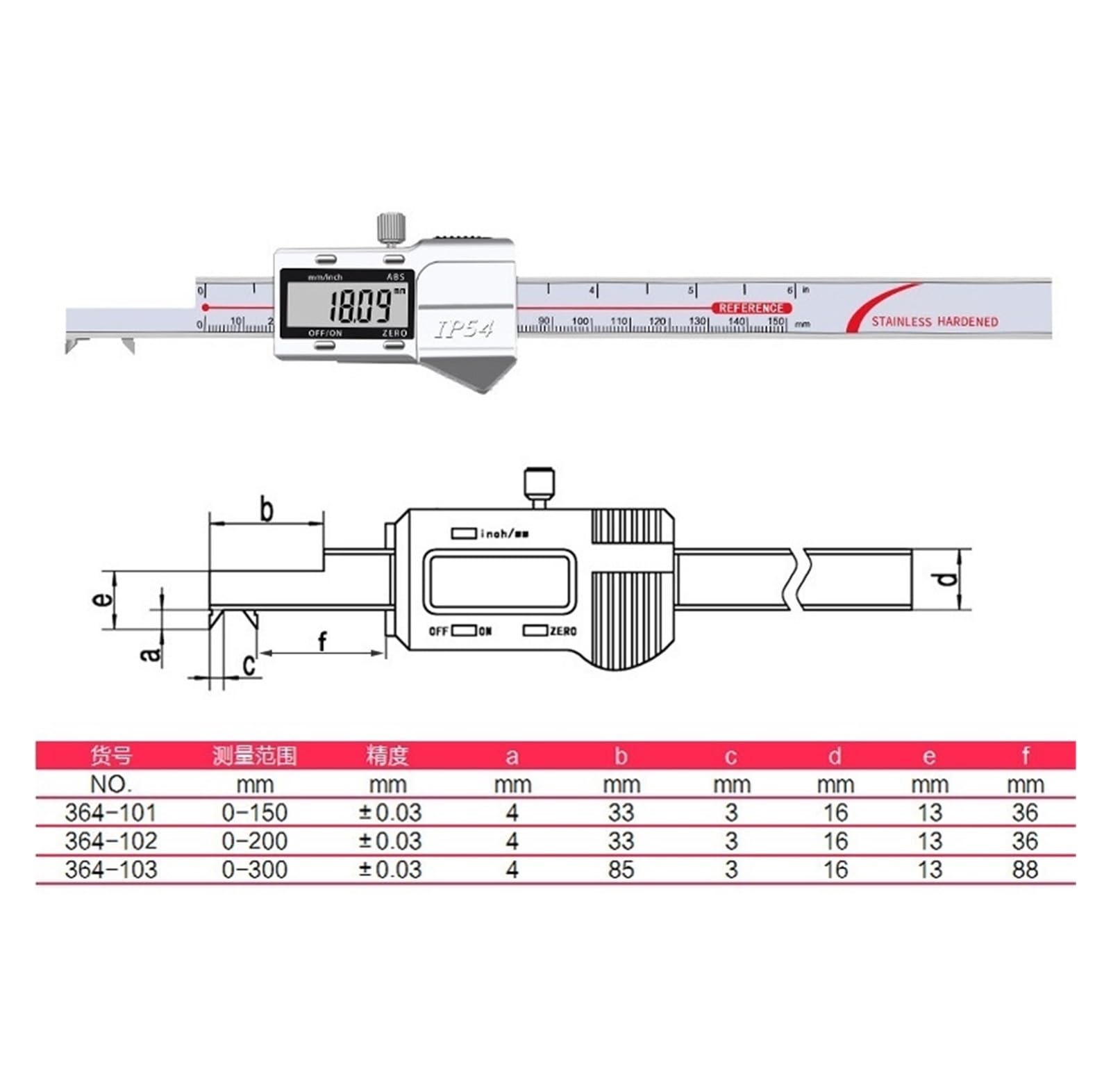 Wewnętrzna szerokość rowka suwmiarka cyfrowa 0-150/200 mm suwmiarka cyfrowa ze stali nierdzewnej (0-200 mm)