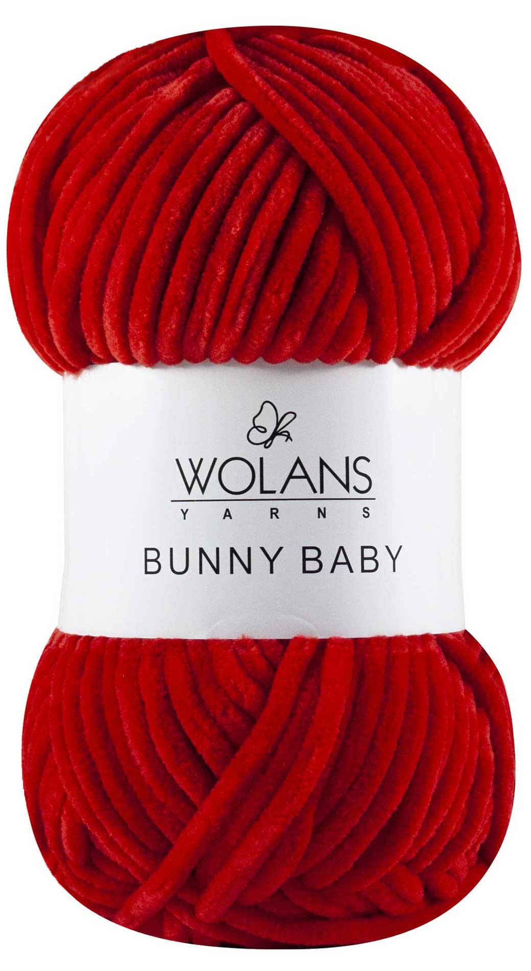 Wolans Bunny Baby Chenille Style Yarn Wool 70 Colours Available 100g Balls (Red Col 8)
