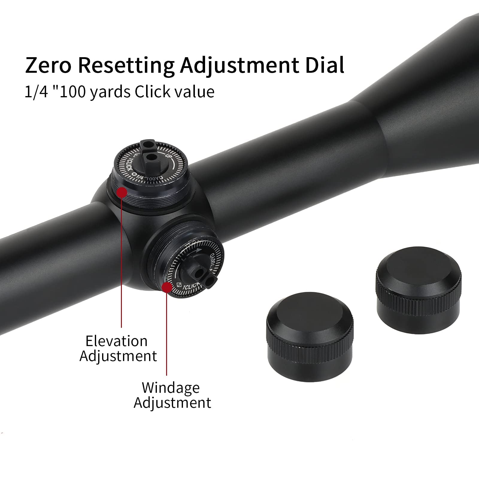 Mirino 3-9X40mm Ottica Tattica Mirino per cecchino Impermeabile e Antiurto per la Caccia, con Supporti ferroviari Picatinny gratuiti