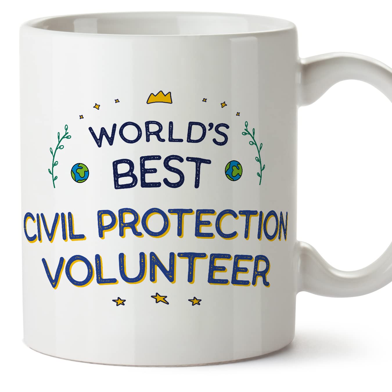 MUGFFINS Civil Protection Volunteer Mug - in English - World's Best - Funny Gift for Colleagues - Ceramic 11oz Mug — image 1