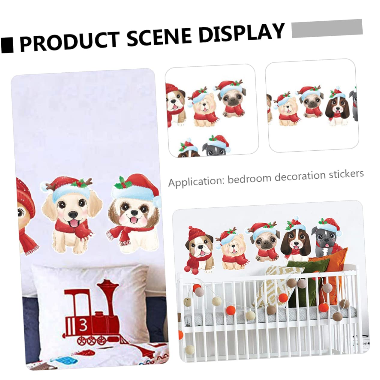 UKCOCO 5hojas Pegatina Navideña De Cartoon Para Ventanas Adorno Decorativo Para y Tiendas De Aplicar y Remover Para Navidad