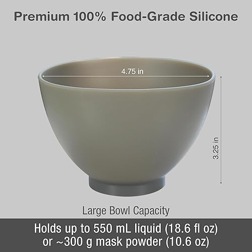 Miniatura 2 de APPEARUS Tazón grande de silicona para mezclar  18.6 oz (18.6 fl oz)  Tazón flexible, de grado alimenticio, resistente al calor para cuidado de la