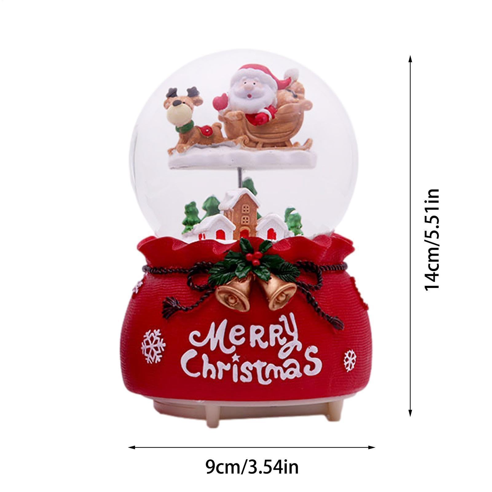 Palla di neve Natale con carillon, dipinto a mano casa musicale natalizia | Decorazioni, per ragazze, donne, bambini, ragazzi, mamme, figlie