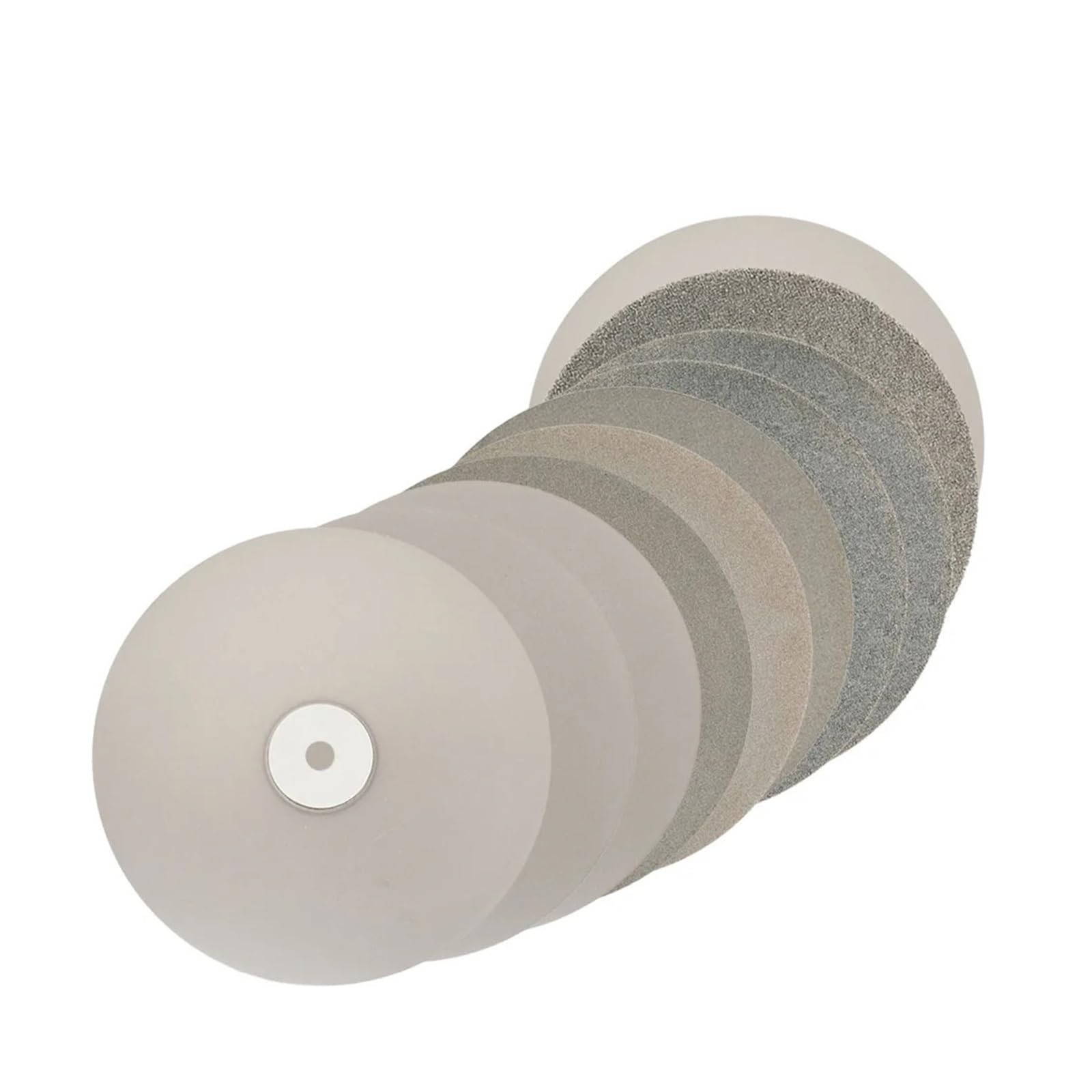 8 zoll 200mm Grit 60-3000 Arbor 1/2 zoll Diamant Läppscheibe Loch Flache Runde Räder Schleifen