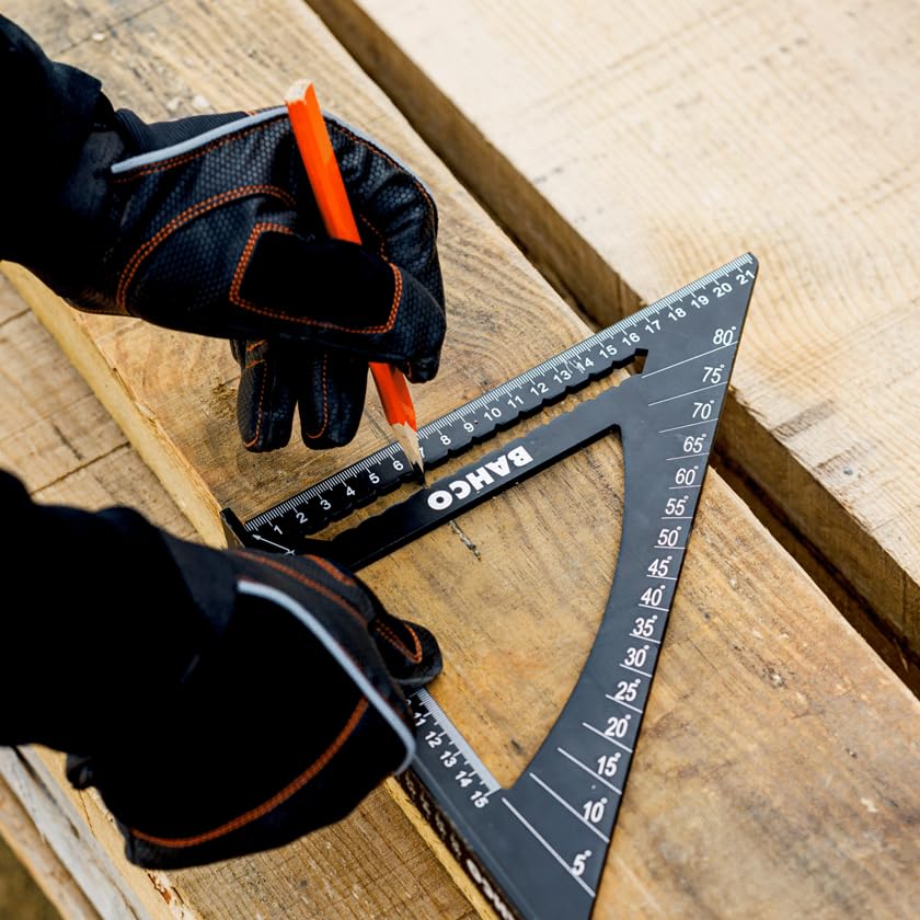 Bahco 9045-T-220 Équerre de menuisier triangulaire 220 mm