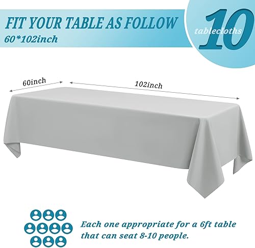 Miniatura 280 de Pesonlook Paquete de 4 manteles redondos blancos de 90 pulgadas, mantel de poliéster para mesas redondas, mantel lavable, resistente a las manchas