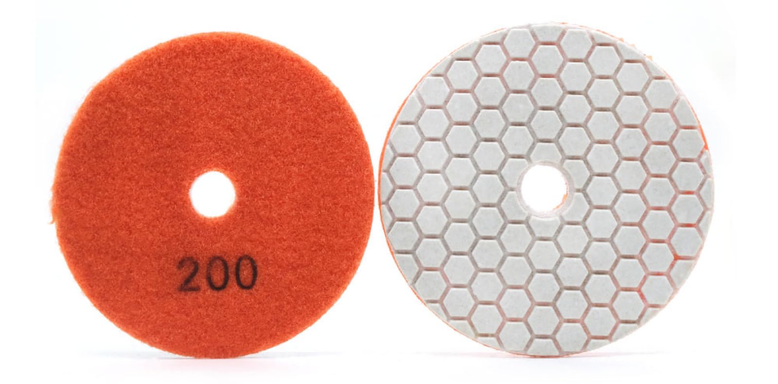 Almohadillas pulidoras de diamante, Juego de 7 discos de pulido de diamante de 4 pulgadas for uso en seco, almohadillas for lijar mármol, granito y hormigón
