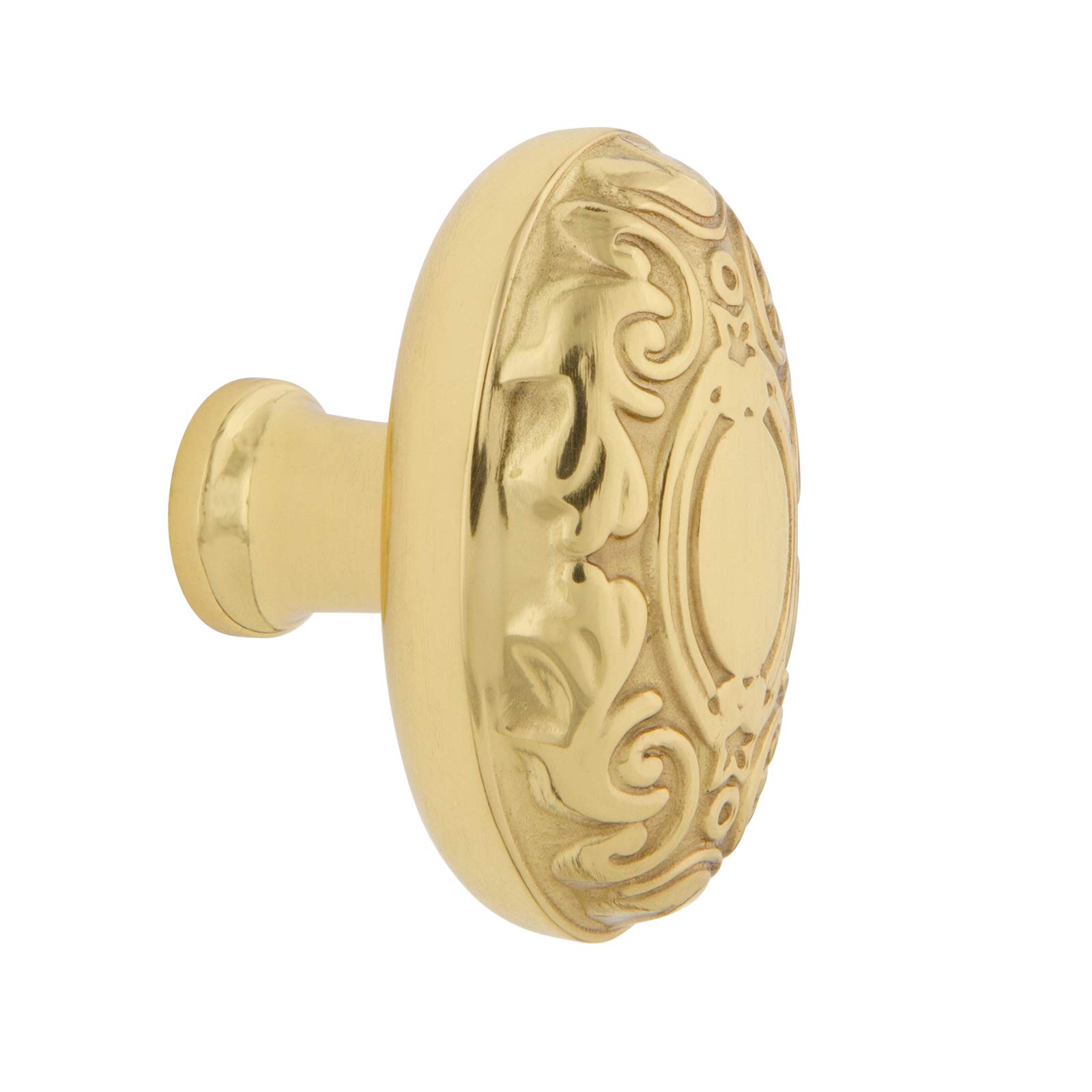 NostalgicWarehouse Victorian Brass 1 3/4" Cabinet Knob in Polished Brass