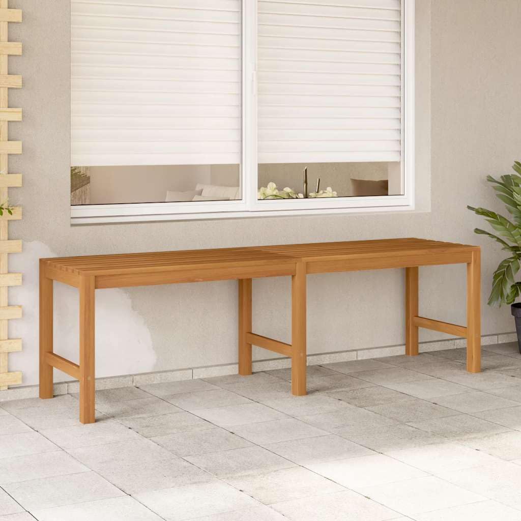 Banco de jardín de 150 cm de madera maciza de teca para interior y exterior con madera seca técnica y superficie lisa, duradero y resistente a la intemperie, banco perfecto