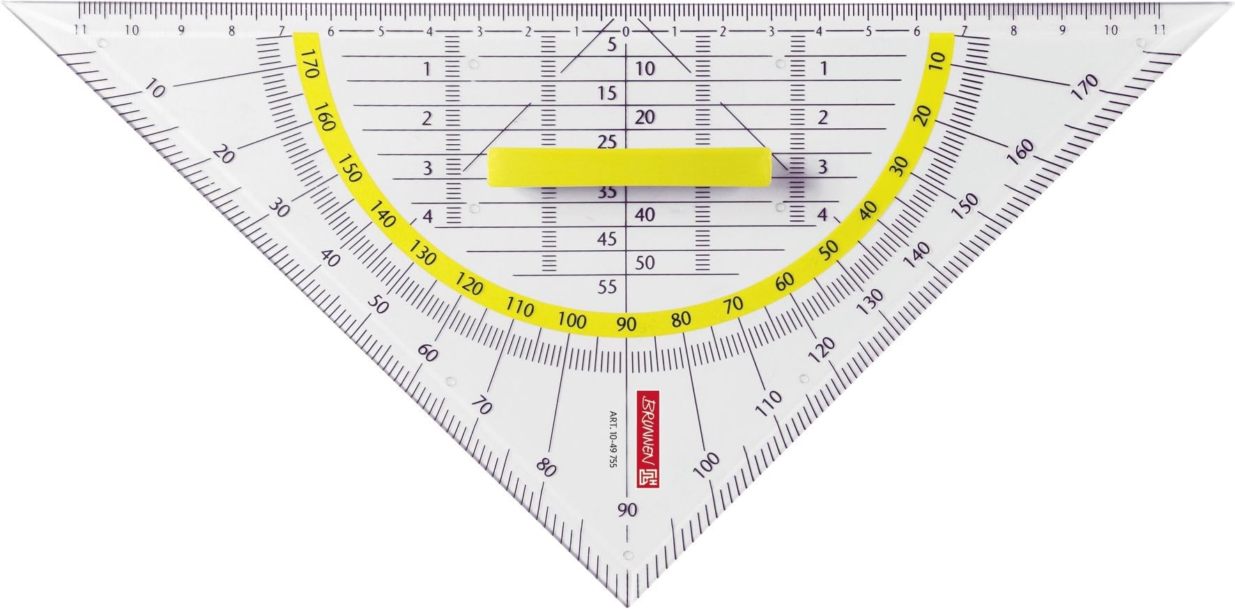 Brunnen 10 x Geometrie-Dreieck 22cm mit Griff klar