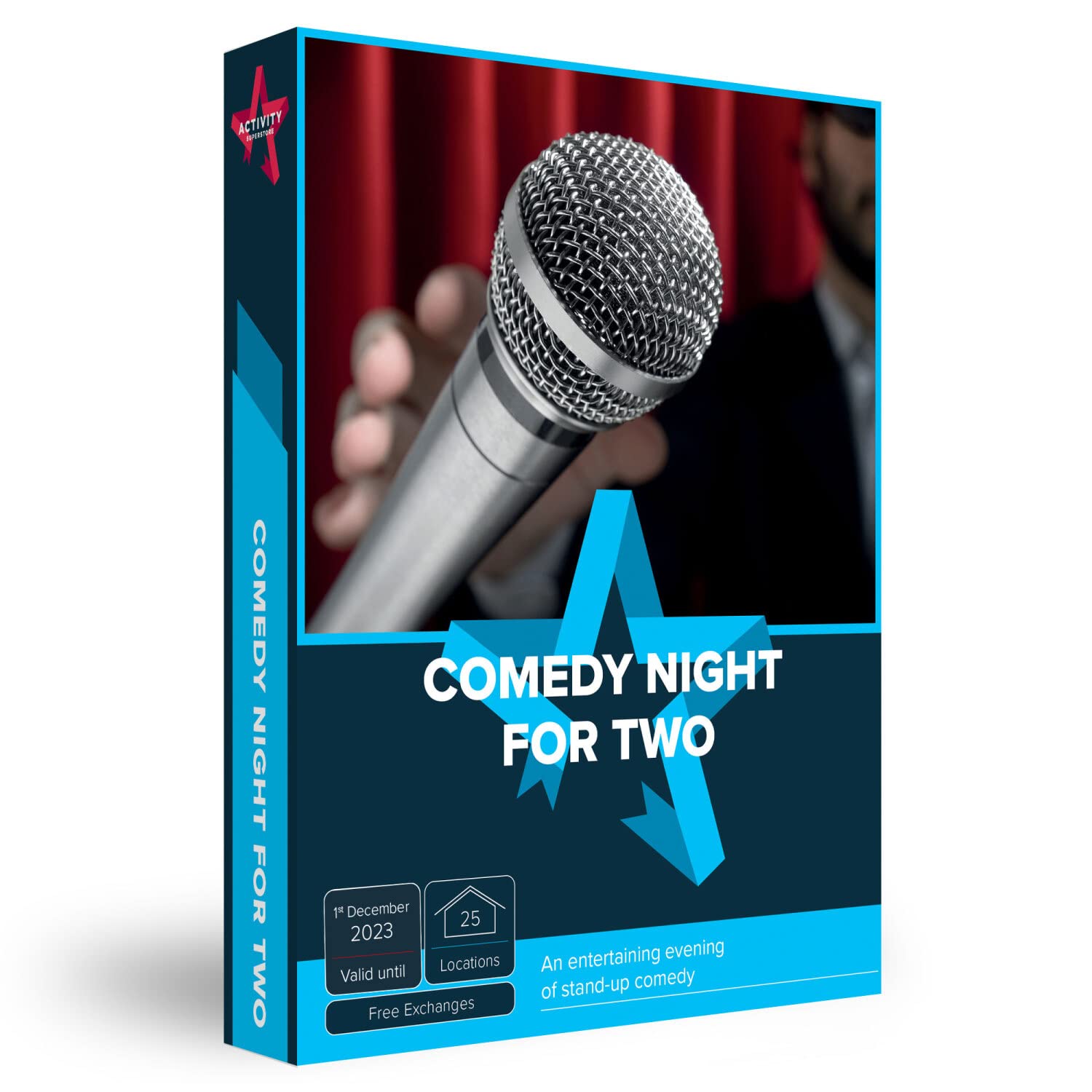 Activity Superstore Comedy Night For Two Gift Experience Voucher, Available at 25 Locations, Comedy Gifts, Funny Gifts, Birthday Gifts, Retirement Gifts