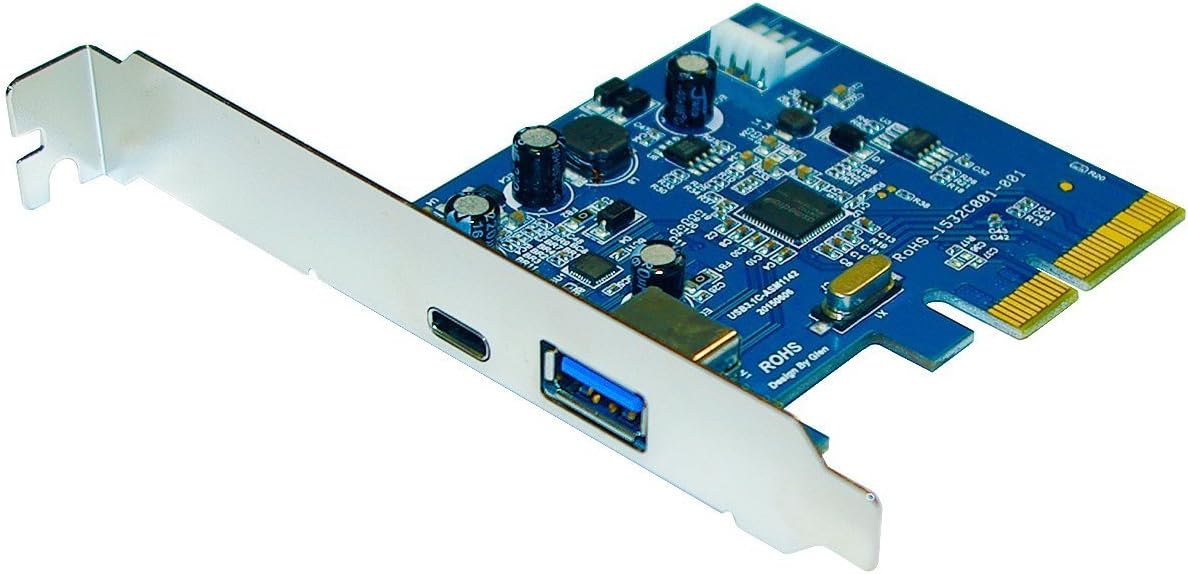 ZTCSky USB 3.1 Add-On PCIe Card High Speed Dual C and A USB ports Model ZTC-PCIE001-C3